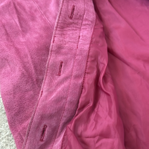 AMI Vintage Pink Leather Jacket-Rare- Size M - Picture 7 of 7